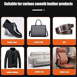 Image of Leather Repair Cream Liquid Shoe Polish, Liquid Shoe Shine, Natural Cream Leather Shoe Polish, Protects Leather from Scuffs and Scratches, Shoe Care Shoe Cream with Sponge (Black)