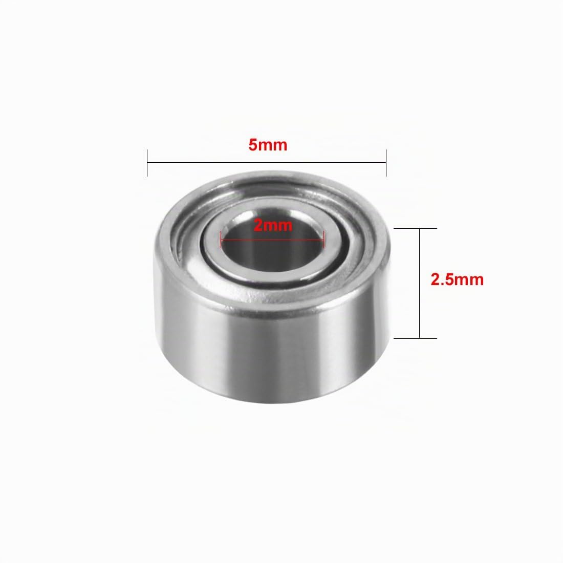 sourcing map 20 Stück MR52ZZ 2mmx5mmx2.5mm Doppelt Geschirmt Miniatur Tief Rillenkugellager Kugellager Rollenlager Skateboard Bearings Skateboard Kugellager Mini Kugellager Bearings