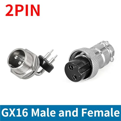 Conector GX16 de 2 pines para placa PCB con aguja curva que optimiza el espacio 2