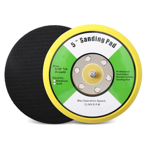SHININGEYES 1Pcs 5in Hook and Loop Flexible Backing Pad, 5"