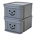Produktbild Iris Ohyama, 2-er-Set, Aufbewahrungsschublade, 12 Lstapelbar, ergonomische Griffe, Schlafzimmer, Spielzimmer - Kids Box SSD-MD - Grau