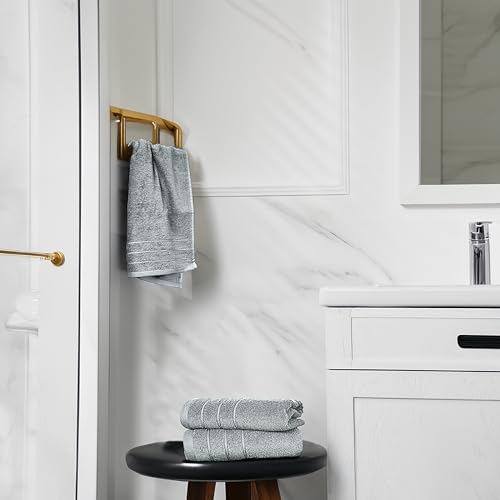 Image of Tens Towels Pack of 6 Hand Towels, 100% Cotton, Lighter Weight, Quick to Dry, 16 x 28 Inches, Super Soft & Absorbent, Perfect for Bathroom & Kitchen, Cool Grey