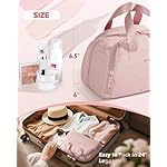 Travel Toiletry Bag for Women, Waterproof Makeup & Cosmetic Organizer with Leakproof Pockets for Bathroom or Vanity Use, Pink - Image 2