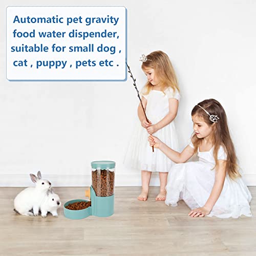 Rypet Rabbit Automatic Feeder, 35Oz Hanging Automatic Bunny Food Dispenser With Lid For Small Animals,Guinea Pig, Rabbit, Ferret #TOP6