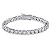 Produktbild 5mm 1 Reihe Hip Hop Strass Iced Out Kubanischen Zirkonia Tennis Armband Kette für Frauen Männer Partei Schmuck,Silver,7inch