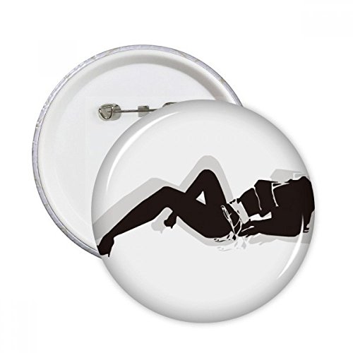 Pins badge bouton rond vêtements décoration multicolore xl silhouette hot girl gal diythinker