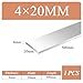 1pc 6061 Aluminum Flat Bar - 3-5mm Thick, 500mm Length, Durable Metal Stock for Industrial and DIY Applications(4 * 20mm)