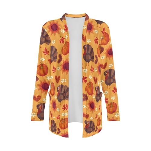 Image of Biyejit Women's Long Sleeve Open Front Cardigan Casual Loose Lightweight Cardigans with Pockets Drape Cardigan