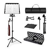 ✔️[Supporte un poids allant jusqu'à 5,9 kg] Le plateau de musique peut être incliné jusqu'à 180 degrés, donnant aux utilisateurs de n'importe quelle hauteur une vue facile de la feuille. Boutons faciles à utiliser pour régler l'inclinaison fine. Le pupitre professionnel robuste peut supporter plus que de simples feuilles, mais également adapté pour un ordinateur portable, une tablette, un ordinateur portable ou un projecteur (pas trop lourd) sur le plateau