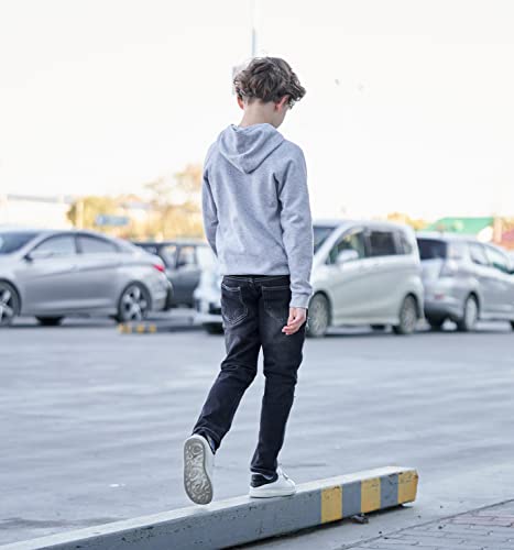 Aowkulae Big Boy's Ripped Skinny Fit Jeans Destroyed Distressed Slim Fit Denim Pant, Black, Size 14 #TOP4