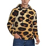 bktraverpt felpa da uomo pullover felpa con cappuccio con stampa leopardata 3d casual a maniche lunghe con cappuccio felpe con cappuccio con grandi tasche per uomini adolescenti, 3d, l
