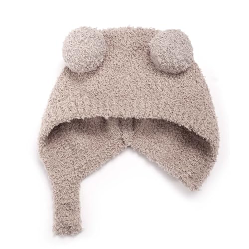 Bear Baby Winter Hat Toddler Earflap Beanie Unisex Infant Snow Cap Warm Fleece Kids Trapper Hats for Girls Boys3