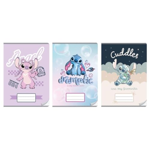 Cuadernos A4 y 32K de Stitch en pack de 10 unidades para el colegio