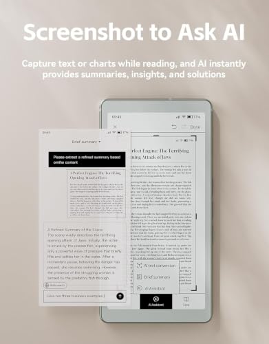 Image of Viwoods Ai Paper Reader 6.13 inch Carta 1300 E-Ink Electronic Ink Display 4G / Wi-Fi 2.4G & 5.0G / BT 5.0 (White)