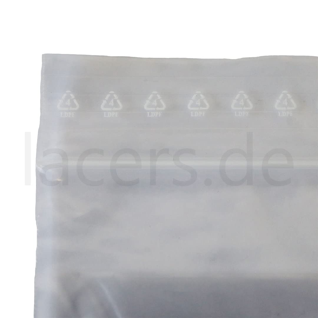 Lacers LDPE Dentalbeutel | Känguru-Beutel | Transparent | unbedruckt | Nachhaltig | 100% Recyclebar | verschieden Größen | Nachhaltige Dentalbeutel für Zahnarztpraxen(180x250+230mm, Neutral, 100)