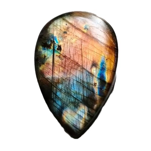 Labradorite rose naturelle poire 33x20mm pour créer bague et pendentif