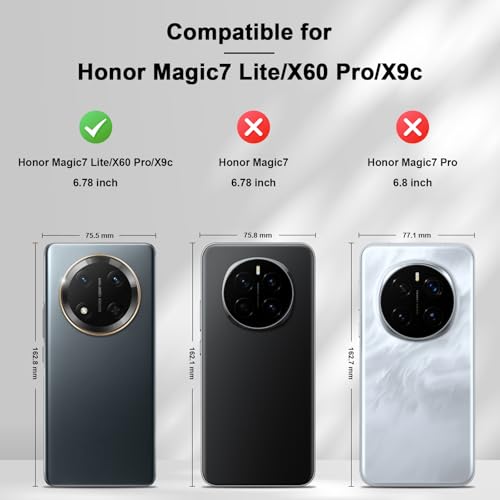 Image of Jasonyu Case for Honor Magic 7 Lite 5G Leather Wallet Flip Cover with Card Holder,Kickstand, Magnetic Closure,TPU Shockproof Phone Case (Black)