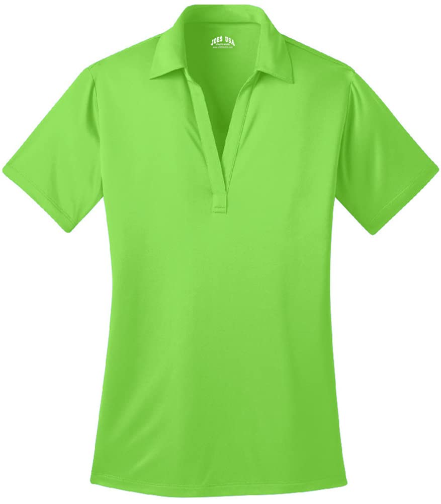 Joe's USA(tm) Silk Touch Golf Polo Shirt, Lime, 3XL