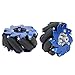 Mecanum Wheels, Left Mecanum Wheel Robot Metal Wheel 4in Mecanum Wheel Left Aluminum with TPU Rubber Rollers Industrial Robot Accessories