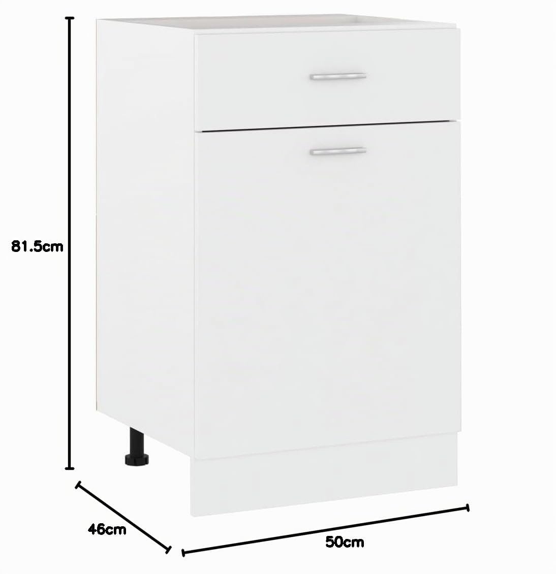 vidaXL Armoire de Plancher à tiroir Blanc 50x46x81,5 cm Aggloméré