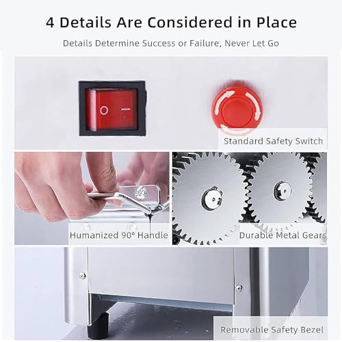 Cortadora eléctrica de carne 850W acero inoxidable miniatura 6