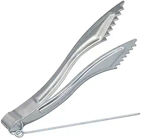 Conjunto de 2 pinças para narguilé de 15 cm de comprimento, durável, acessórios para narguilé, aço inoxidável, pinças de carvão narguile shisha com pôquer longo, resistente, clipes de carvão para
