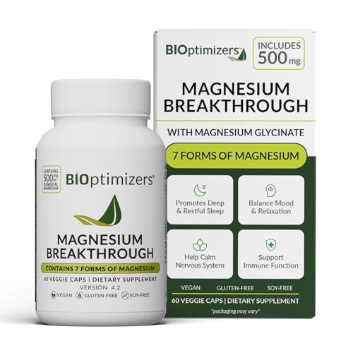 BIOptimizers Magnesium Breakthrough Supplement with 500mg...