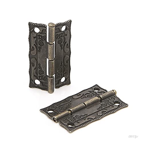 Belle cerniere decorative Cardini ANTICO BRONZO BRONZO ARREDO DOOR DOLED GRASSE SCATOLA Cerniere cerniere 35x28mm Mobili Hardware Hardware 2x