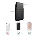 Mobile Vogue by Reiko Premium Eco-Friendly Leather Phone Pouch Belt Clip Holster Compatible with iPhone/Galaxy/Stylo/Android Phone with Protective Case on (Black-MV385, 6.1 x 3.2 x 0.7 in)