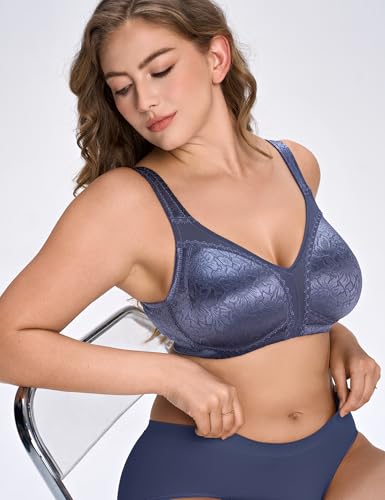Image of Wingslove Women's Minimizer Bra Wireless Full Coverage Non-Padded Plus Size No Underwire Everyday Comfort