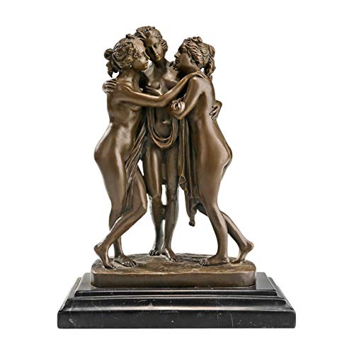 Escultura Estatua Decoraciones Estatua De Las Tres Gracias De Bronce De Las Hijas De Zeus, Diosa Griega, Escultura, Estatuilla, Arte Clásico De Metal, Coleccionables, Decoración, Ds-080