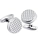 Boutons De Manchette pour Homme, Gaufre Blanc Brillant Simple Raccord Fitness Brassard Nouveauté Buckle, Chemise Élégante pour Cadeau Accessoire Boss Comptable Business Occasion Formelle De Bal De
