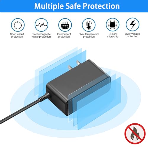 Power Supply Cord for ProForm Elliptical, 6V 2A Charger for 850 510E 480 490 500 600 LE, 390 395 475 510 EX, 400 700, for Nordictrack GX 2.7 Act Cardio Cross Trainer Elliptical Bike.