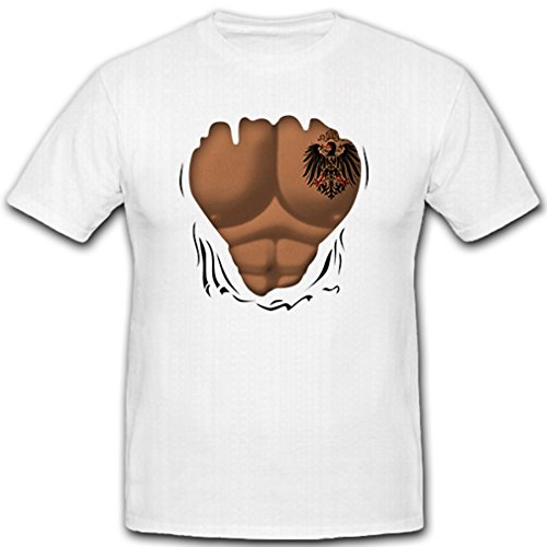 Chemise muscles Prusse pour soirée déguisée et humour