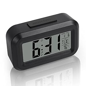 Vicloon Réveil Digital,Réveil Numérique Réveil Digital à Piles Réveil LCD Digital Miroir Grand Ecran avec Température Date Clock 2 Alarme,pour Maison Bureau