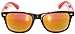 OWL New Women Vintage Two-Tone Sunglasses (Red Mirror Lens)