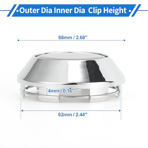 VekAuto 1 Pc Wheel Center Caps Hub Caps Rim Center Caps OD:68mm/2.68" Universal Plastic Silver Tone for BMW Series with Black Carbon Fiber Pattern Sticker - Thumbnail 6