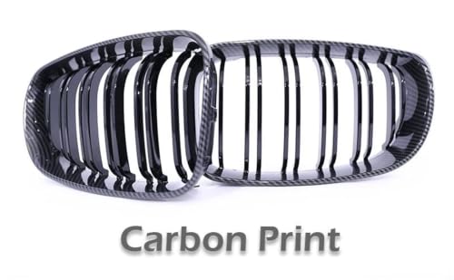 Rejilla delantera para coche 120i 118d E82 E88 en carbono cromado 4