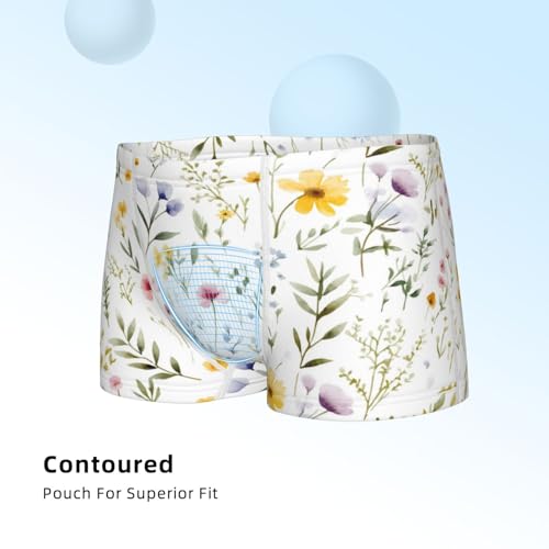 Boys' Cotton Boxer Brief Soft Underwear-Watercolor Floral4