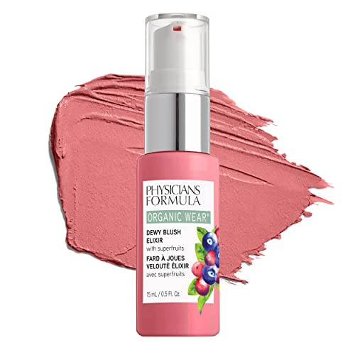 Physicians Formula Organic Wear Dewy Blush Elixir, Pink Berry, 0.5 Fl Ounce