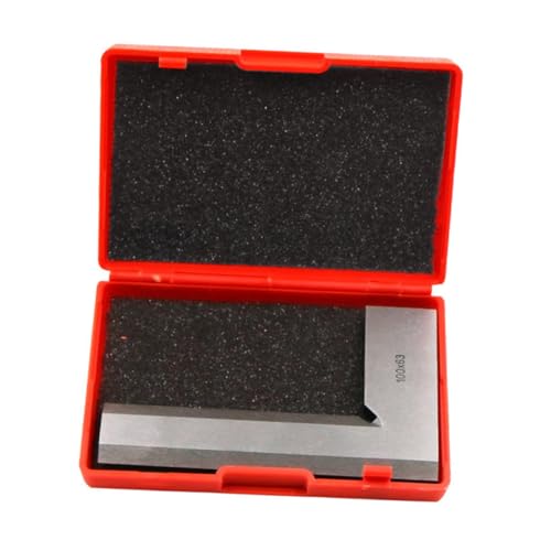 IWOWHERO 炭素鋼製字型直角定規 広基底スクエアルーラー 木工 機械工向け耐久測定工具 コンパクト軽量設計