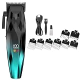 DAXXIN Hair Clippers, Metal Professional Men's Clipper Rechargeable Trimmer Barber Cordless Hair Cutting Electric Salon