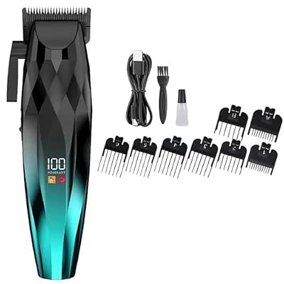 DAXXIN Hair Clippers, Metal Professional Men's Clipper Rechargeable Trimmer Barber Cordless Hair Cutting Electric Salon