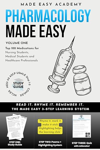 Pharmacology Made Easy: Top 100 Medications for Nursing Students, Medical Students and Healthcare Professionals: (NCLEX, HESI/ATI, PANCE, USMLE, NAPLEX) (Made Easy Academy Series)