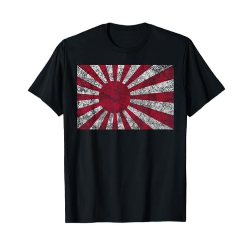 Bandera de Japón, símbolo de sol naciente de estilo vintage Camiseta