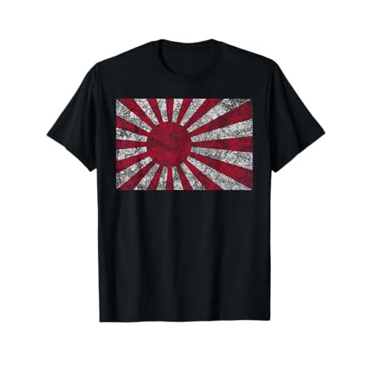 Bandera de Japón, símbolo de sol naciente de estilo vintage Camiseta
