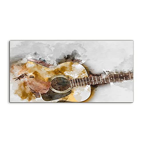 Photo sur verre 140x70cm guitare tableau de luxe