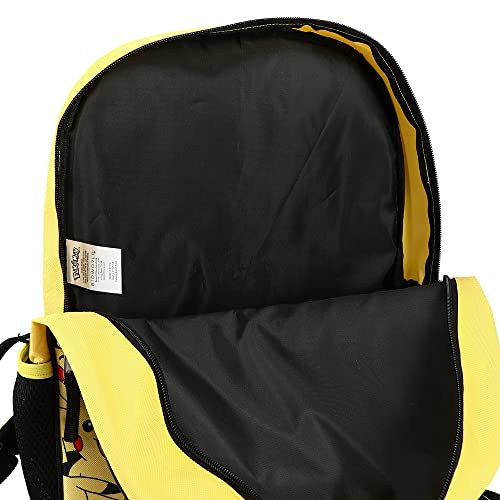 Mochila infantil Pokemon Pikachu com capuz de 40 cm, Amarelo, OSFA
