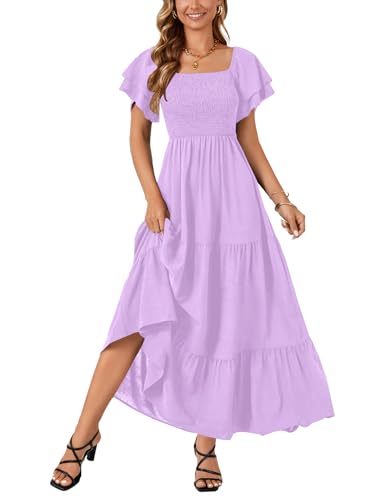 Image of LYANER Women's Square Neck Midi Dress