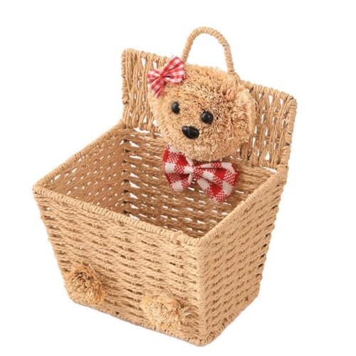 Panier suspendu en osier pour organiser les jouets des enfants